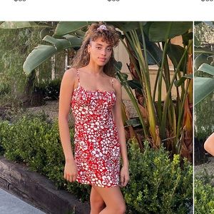 Arizia Red Floral Dress - Size 4